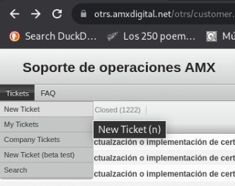 creación de solicitud